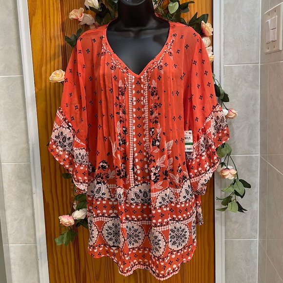 Style & Co Women’s Medallion Throw Blouse - Picture 3 of 5